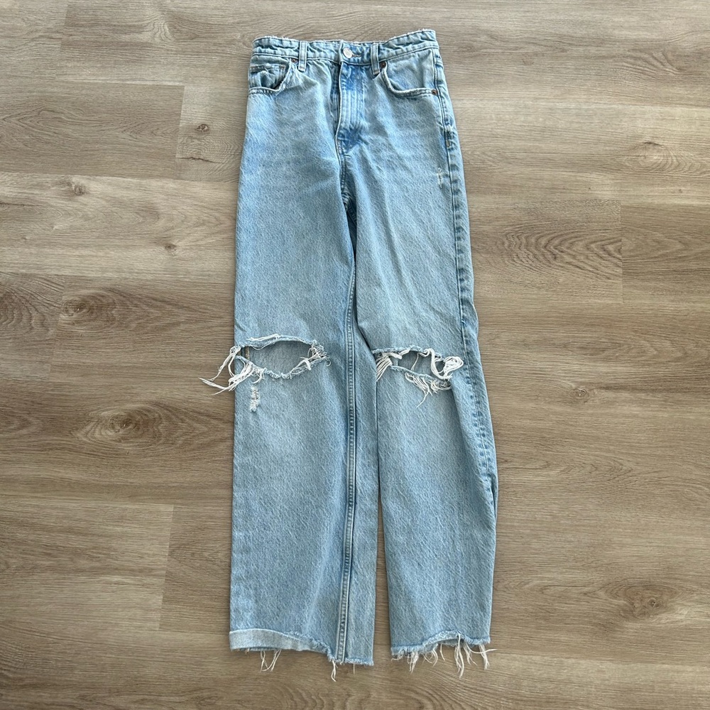 High rise zara denim jeans
